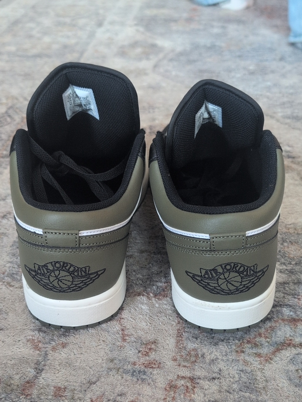 Jordan 1 Men’s Low Top Sneakers - Olive Green & Black Brand New. No Tags.